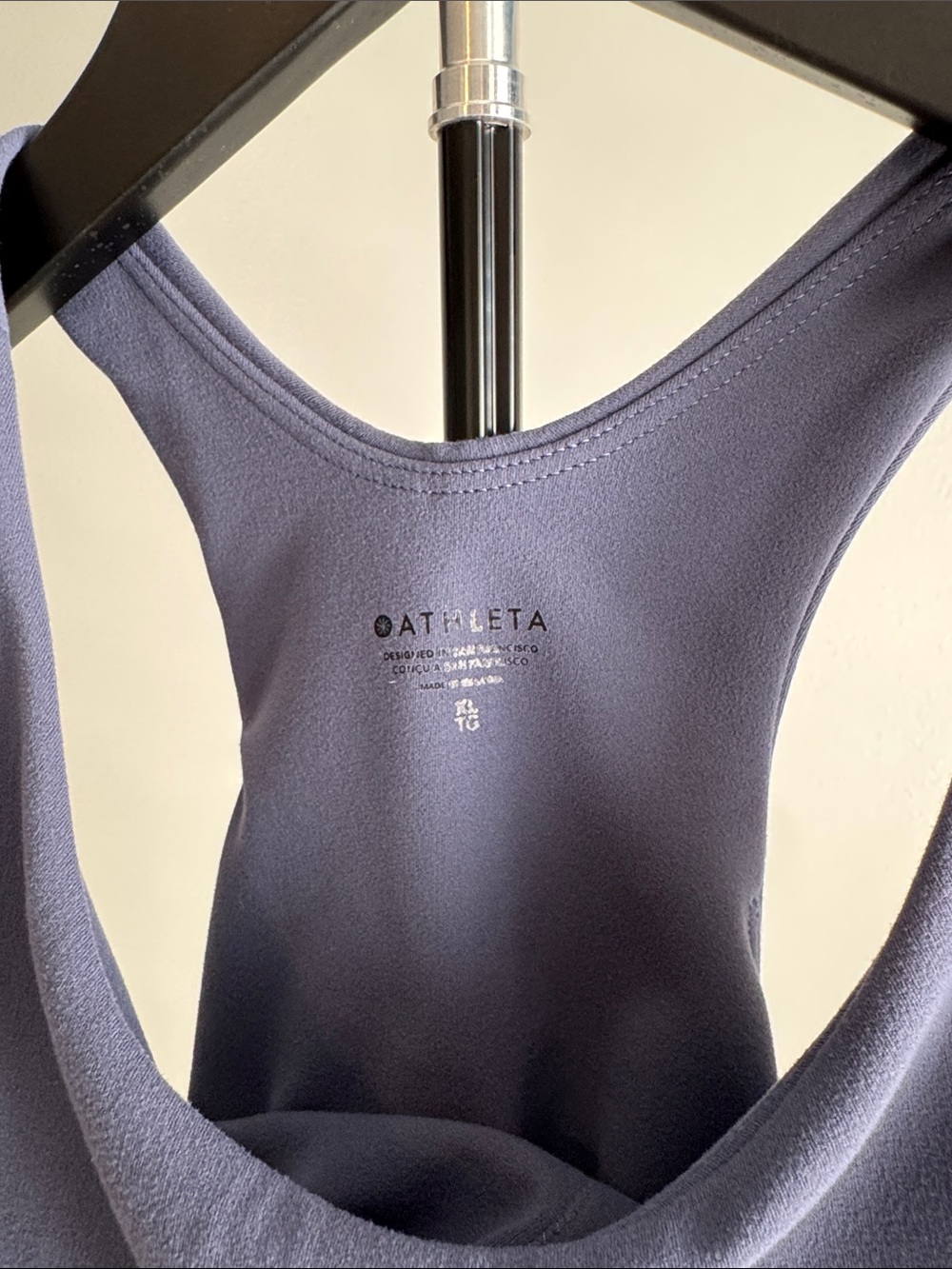 Athleta High Neck Cropped Tank Top - Neutral Blue - Picture 4 of 4